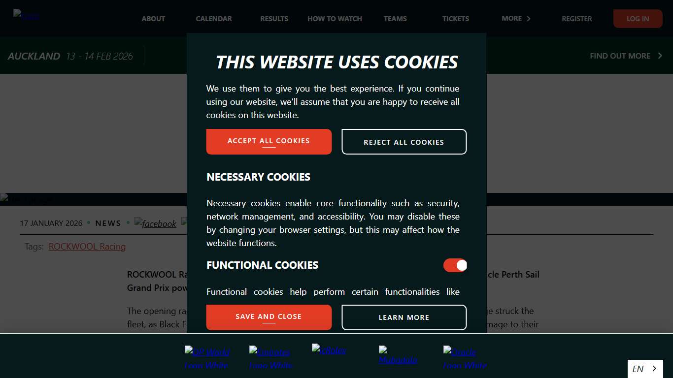 Dramatic kick-off to SailGP Season 2026 leaves ROCKWOOL with work to do on Race Day 2